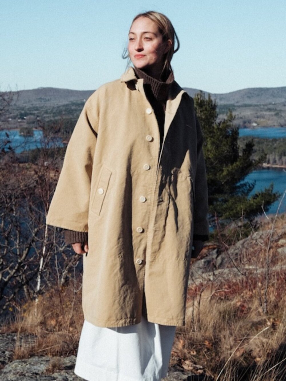 Rudy Jude Grosgrain Trench Coat - Size Large